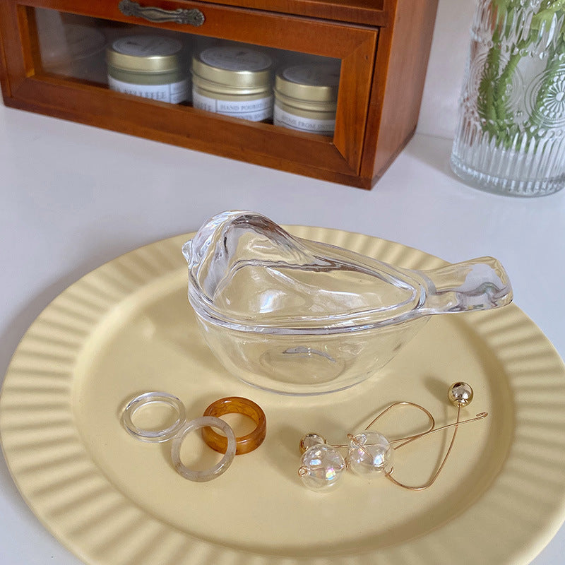 Schmuck Aufbewahrung: Edler Glas Vogel