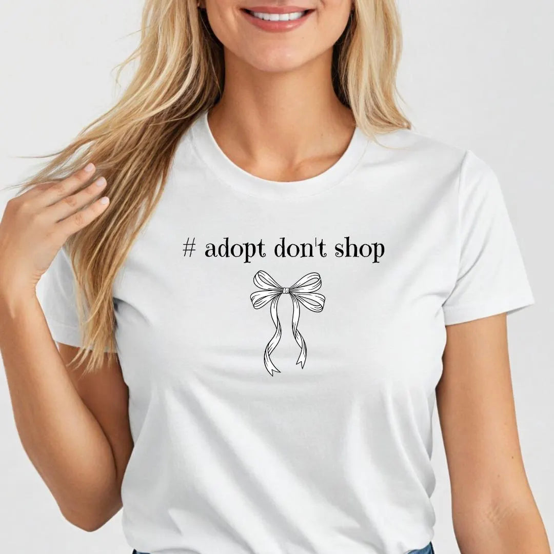 Damen T-Shirt "adopt dont shop"