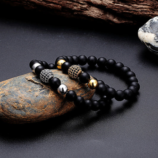 Natursteinarmband Kugel