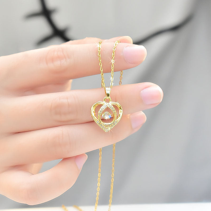 Kette mit Herz und Schmuckstein
