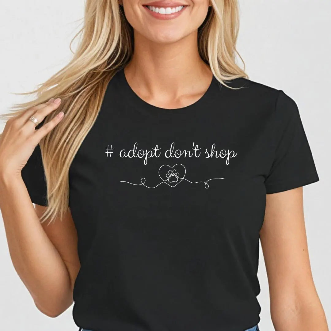 Damen T-Shirt "adopt dont shop"