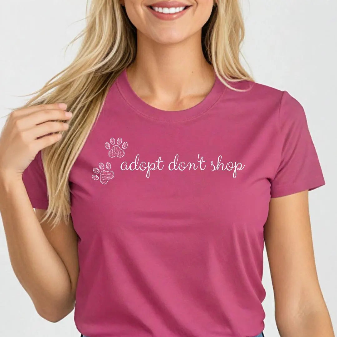 Damen T-Shirt "adopt dont shop"