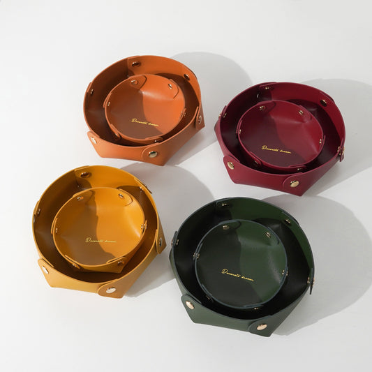 Schmuck Aufbewahrung: Kunstleder Schale