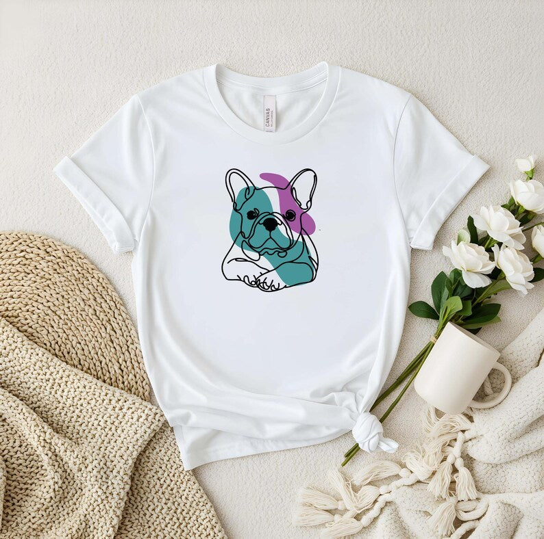 Damen T-Shirt "French Bully Pop Art"