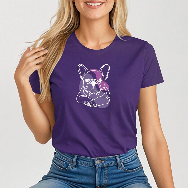 Damen T-Shirt "French Bully Pop Art"